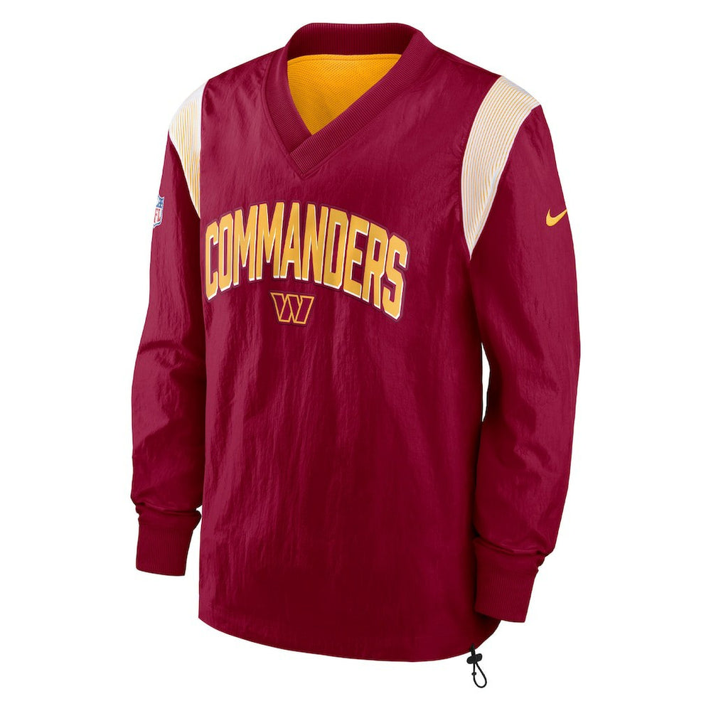Washington Commanders Nike Sideline Athletic Stack V-Neck Pullover Windshirt Jacket