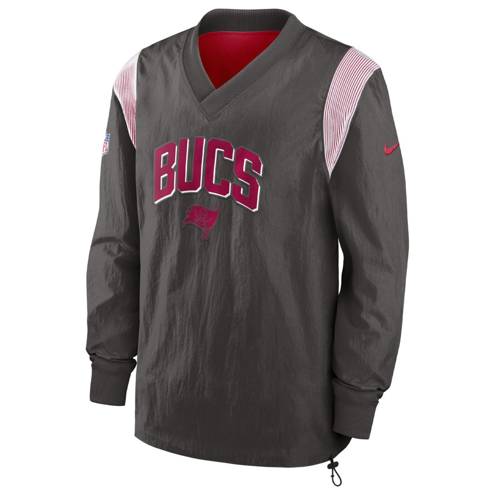 Tampa Bay Buccaneers Nike Sideline Athletic Stack V-Neck Pullover Windshirt Jacket