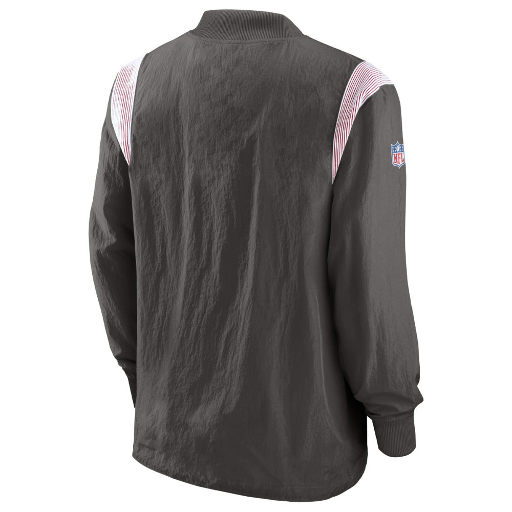 Tampa Bay Buccaneers Nike Sideline Athletic Stack V-Neck Pullover Windshirt Jacket
