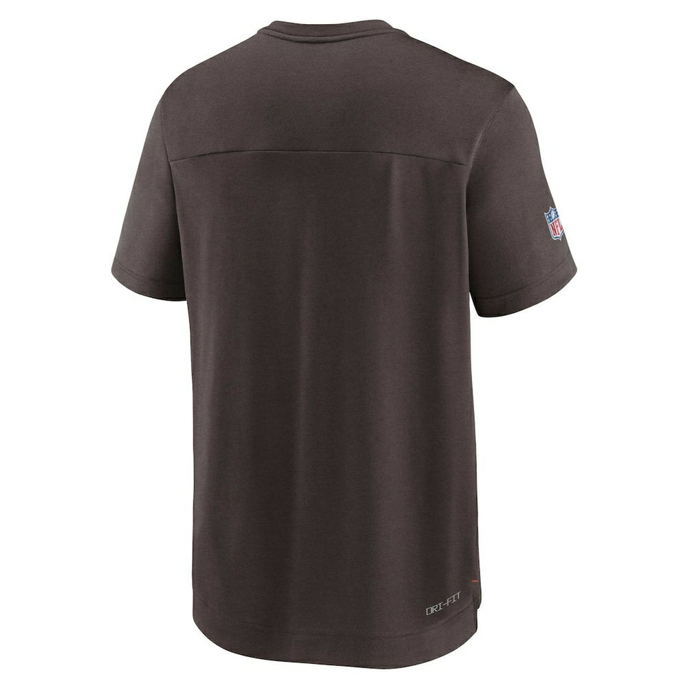 Cleveland Browns Nike Sideline Coaches Vintage Chevron Performance V-Neck T-Shirt