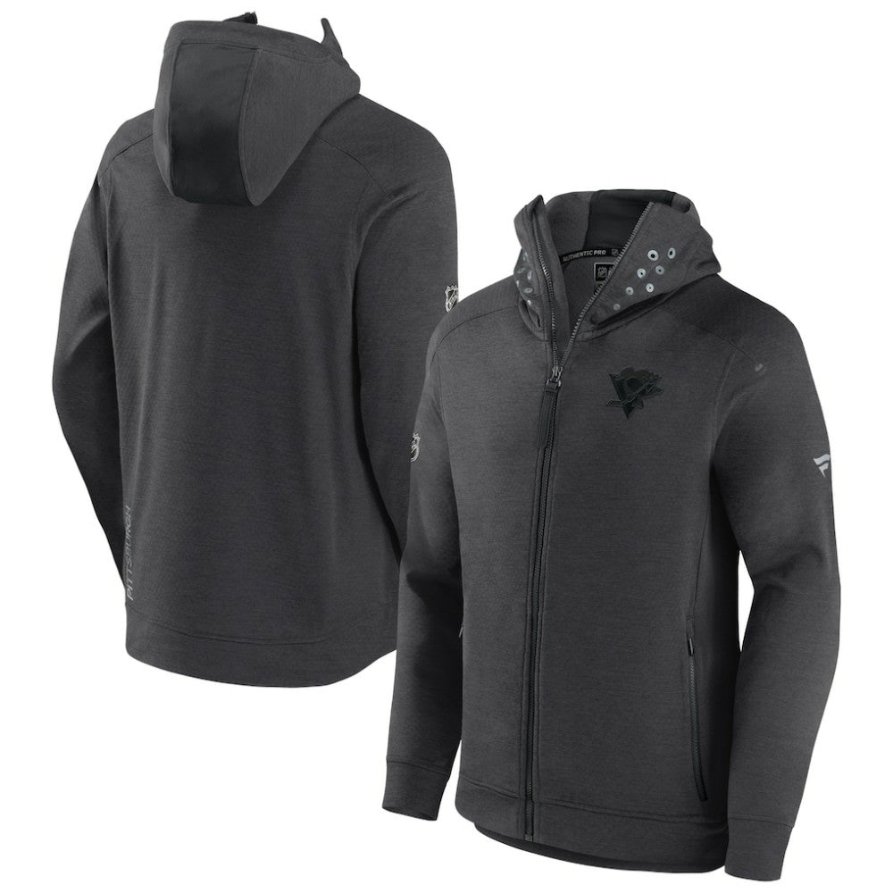 Pittsburgh Penguins Fanatics Authentic Pro Road Tech Lightweight Full-Zip Hoodie Jacket On Sale