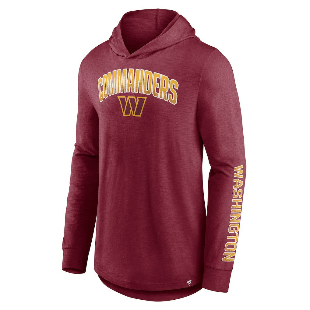 Washington Commanders Fanatics Front Runner Long Sleeve Hooded T-Shirt
