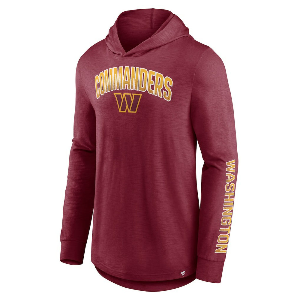 Washington Commanders Fanatics Front Runner Long Sleeve Hooded T-Shirt