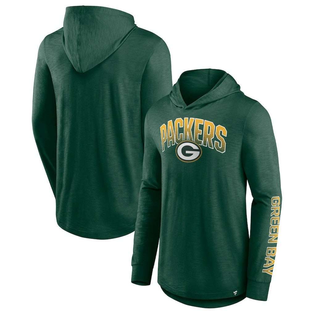 Green Bay Packers Fanatics Front Runner Long Sleeve Hooded T-Shirt