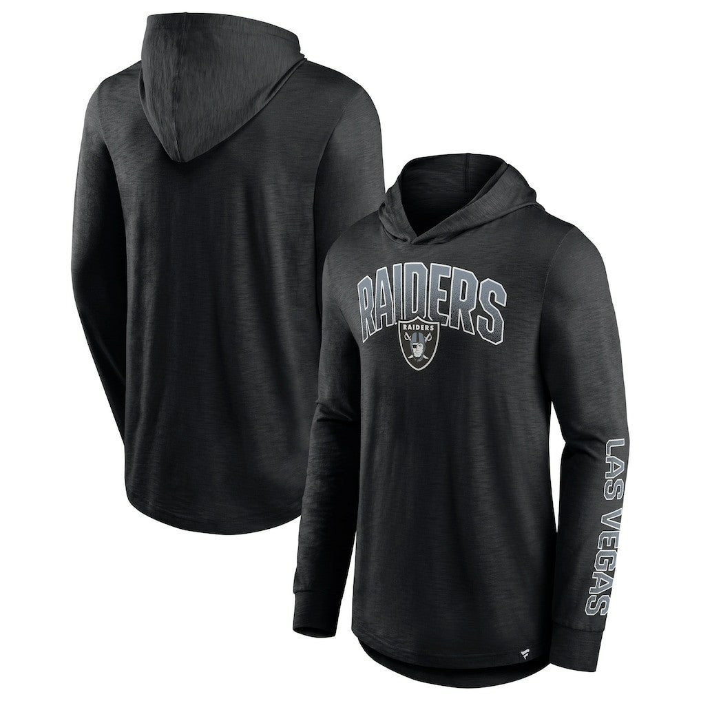 Las Vegas Raiders Fanatics Front Runner Long Sleeve Hooded T-Shirt