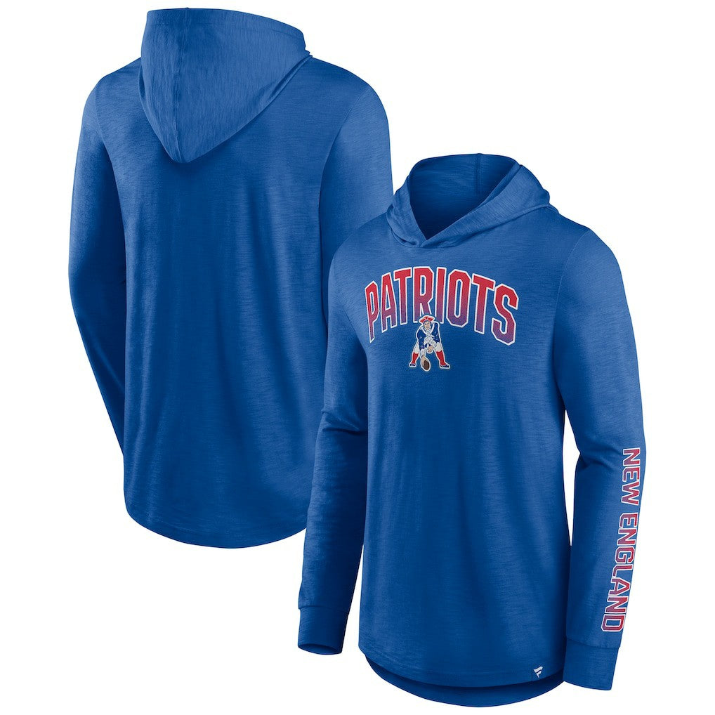 New England Patriots Fanatics Front Runner Long Sleeve Hooded T-Shirt