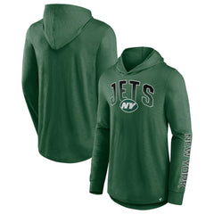 New York Jets Fanatics Front Runner Long Sleeve Hooded T-Shirt