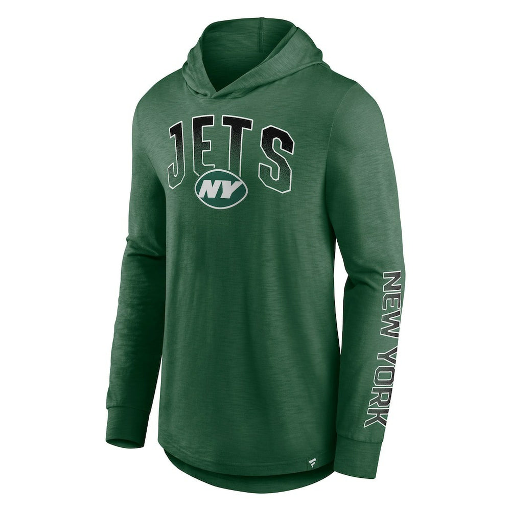 New York Jets Fanatics Front Runner Long Sleeve Hooded T-Shirt
