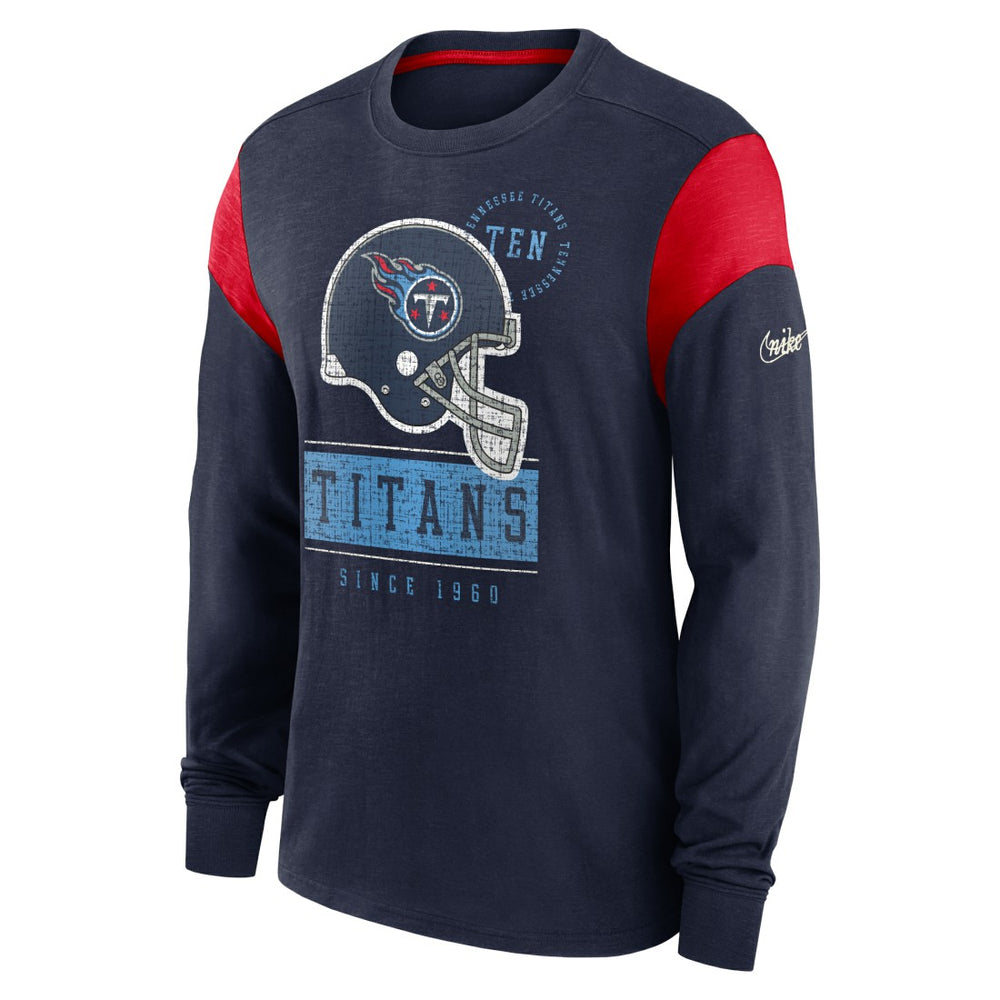 Tennessee Titans Nike Rewind Playback Helmet Long Sleeve T-Shirt