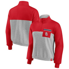 St. Louis Cardinals Fanatics Women's Iconic Cinch Waist Quarter-Zip Top | MLB Near me