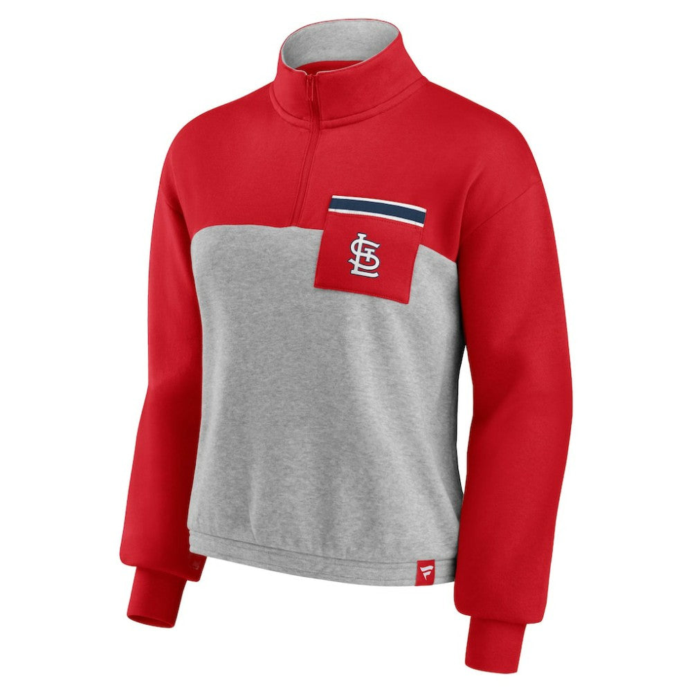 St. Louis Cardinals Fanatics Women's Iconic Cinch Waist Quarter-Zip Top | MLB Near me
