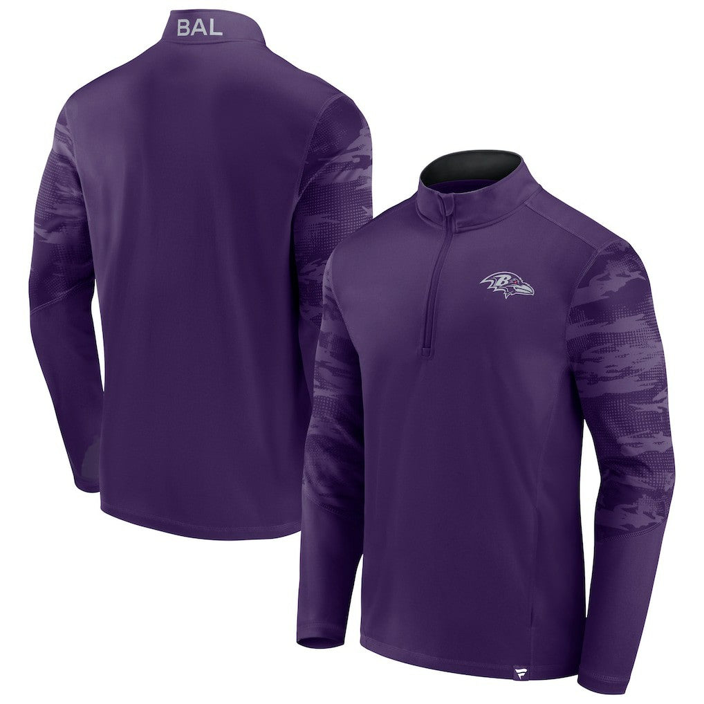 Baltimore Ravens Fanatics Ringer Quarter-Zip Jacket