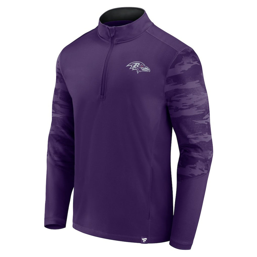 Baltimore Ravens Fanatics Ringer Quarter-Zip Jacket