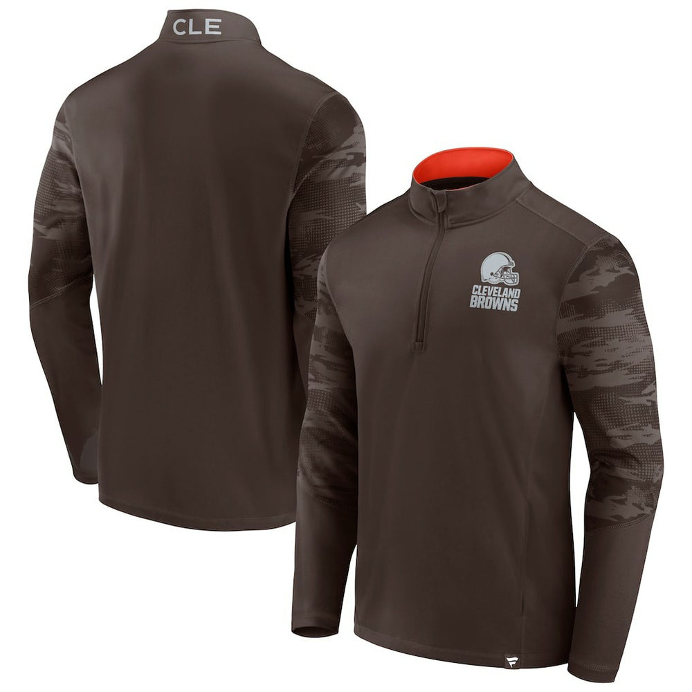 Cleveland Browns Fanatics Ringer Quarter-Zip Jacket
