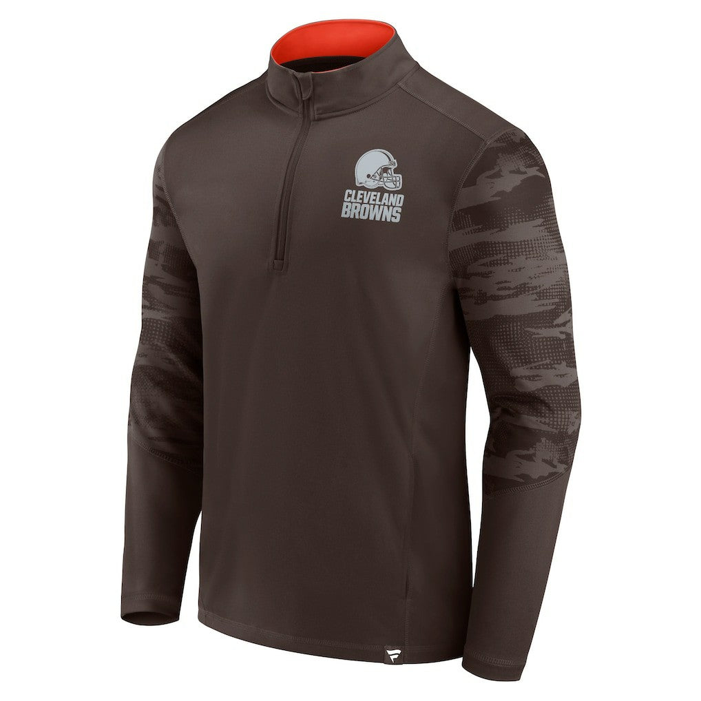 Cleveland Browns Fanatics Ringer Quarter-Zip Jacket