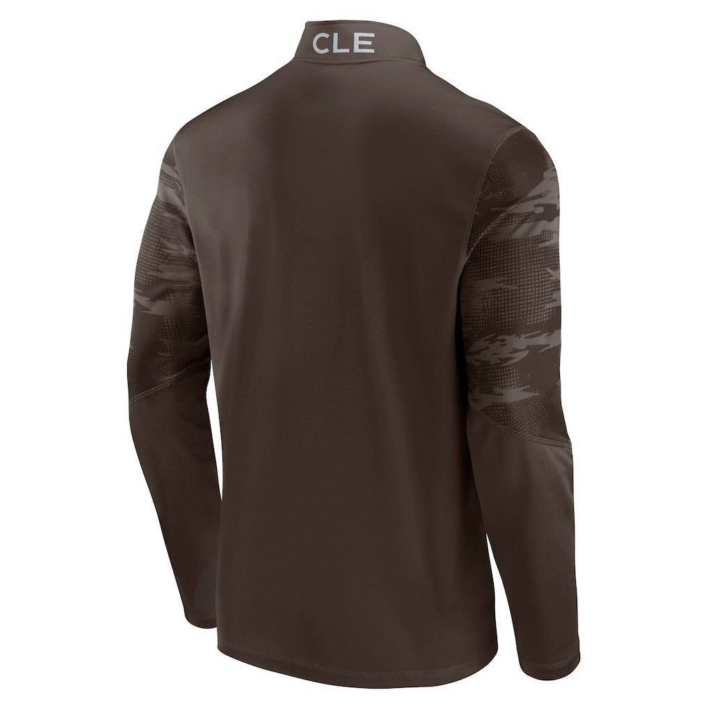 Cleveland Browns Fanatics Ringer Quarter-Zip Jacket