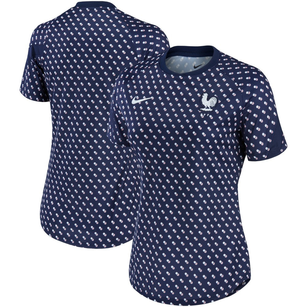 France National Team Women's 2022/23 Pre-Match Home Performance Top Navy - Nike