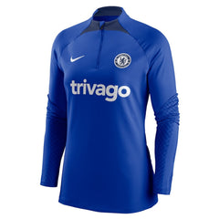 Chelsea Women's Strike Drill Raglan Performance Quarter-Zip Top Blue - Nike