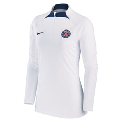 Paris Saint-Germain Women's Strike Drill Raglan Performance Quarter-Zip Top White - Nike