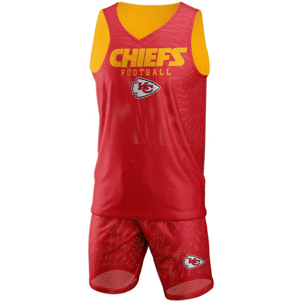 Kansas City Chiefs  FOCO Colorblock Mesh V-Neck & Shorts Set