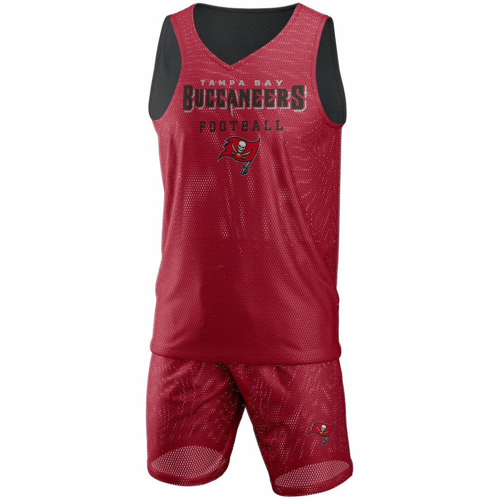 Tampa Bay Buccaneers  FOCO Colorblock Mesh V-Neck & Shorts Set