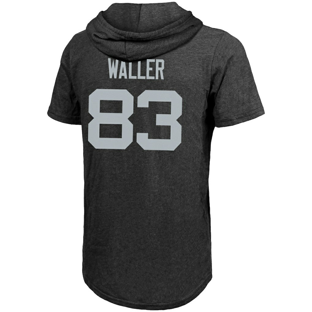 Las Vegas Raiders  Darren Waller  Majestic Threads Player Name & Number Tri-Blend Hoodie T-Shirt