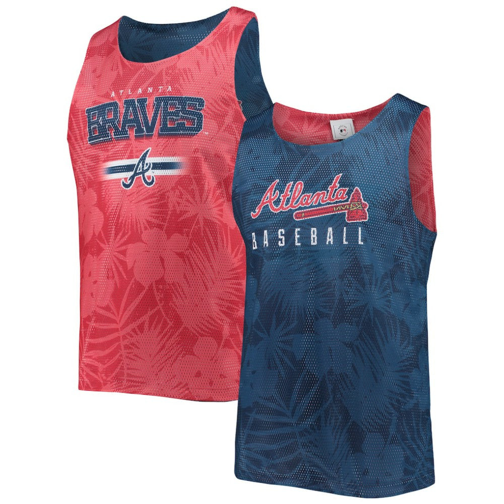 Atlanta Braves FOCO Floral Reversible Mesh Tank Top | MLB For sale