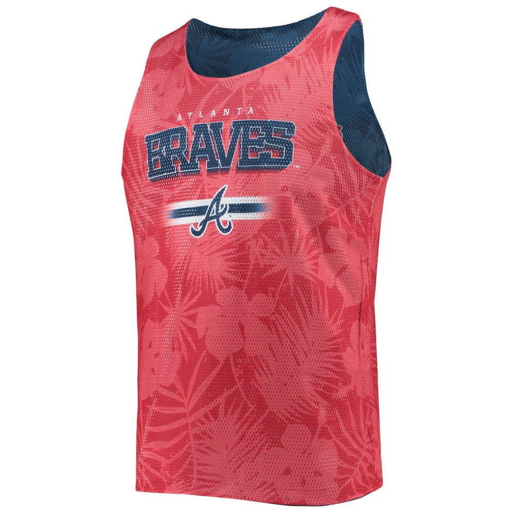 Atlanta Braves FOCO Floral Reversible Mesh Tank Top | MLB For sale