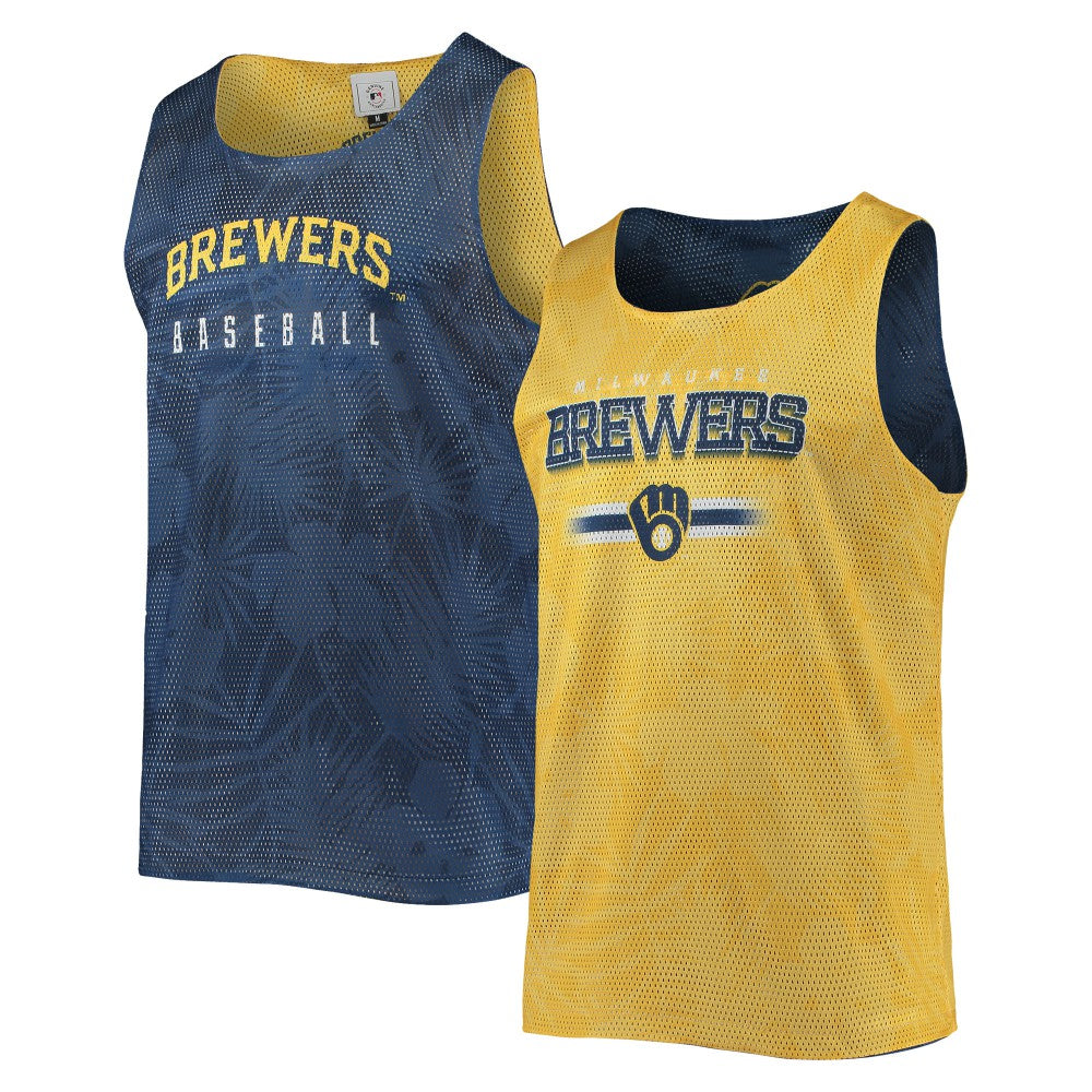 Milwaukee Brewers FOCO Floral Reversible Mesh Tank Top | MLB Online