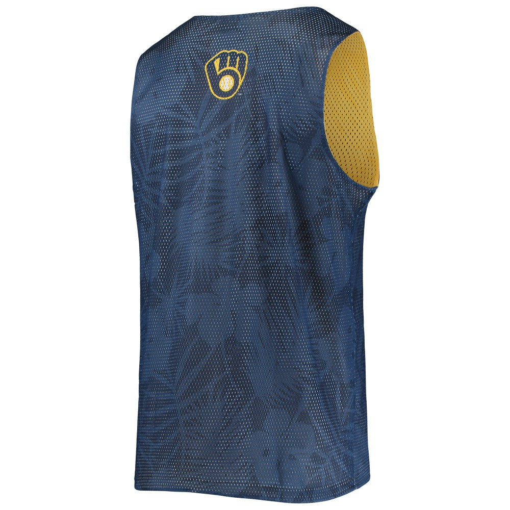 Milwaukee Brewers FOCO Floral Reversible Mesh Tank Top | MLB Online