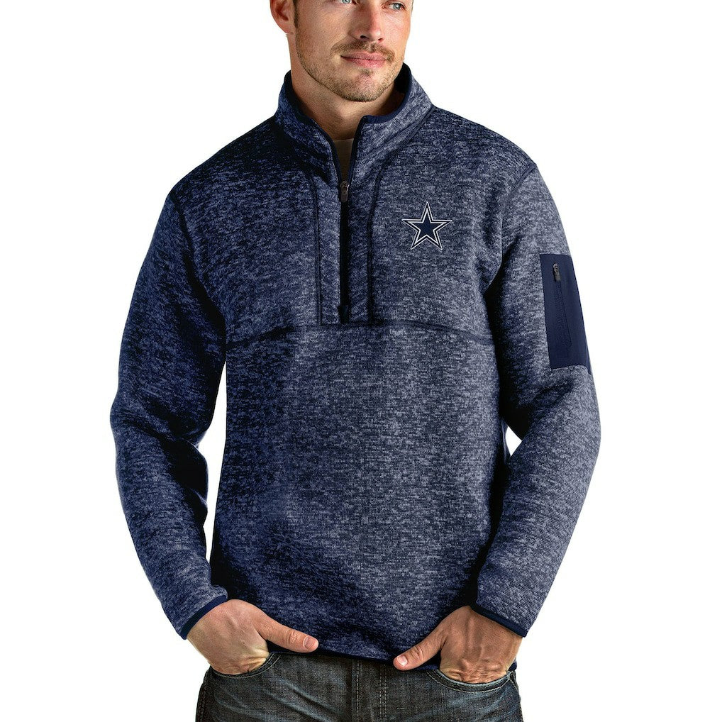 Dallas Cowboys  Antigua Fortune Quarter-Zip Pullover Jacket