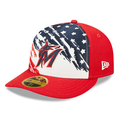 Miami Marlins New Era 2022 4th of July Low Profile 59FIFTY Fitted Hat | MLB Discount