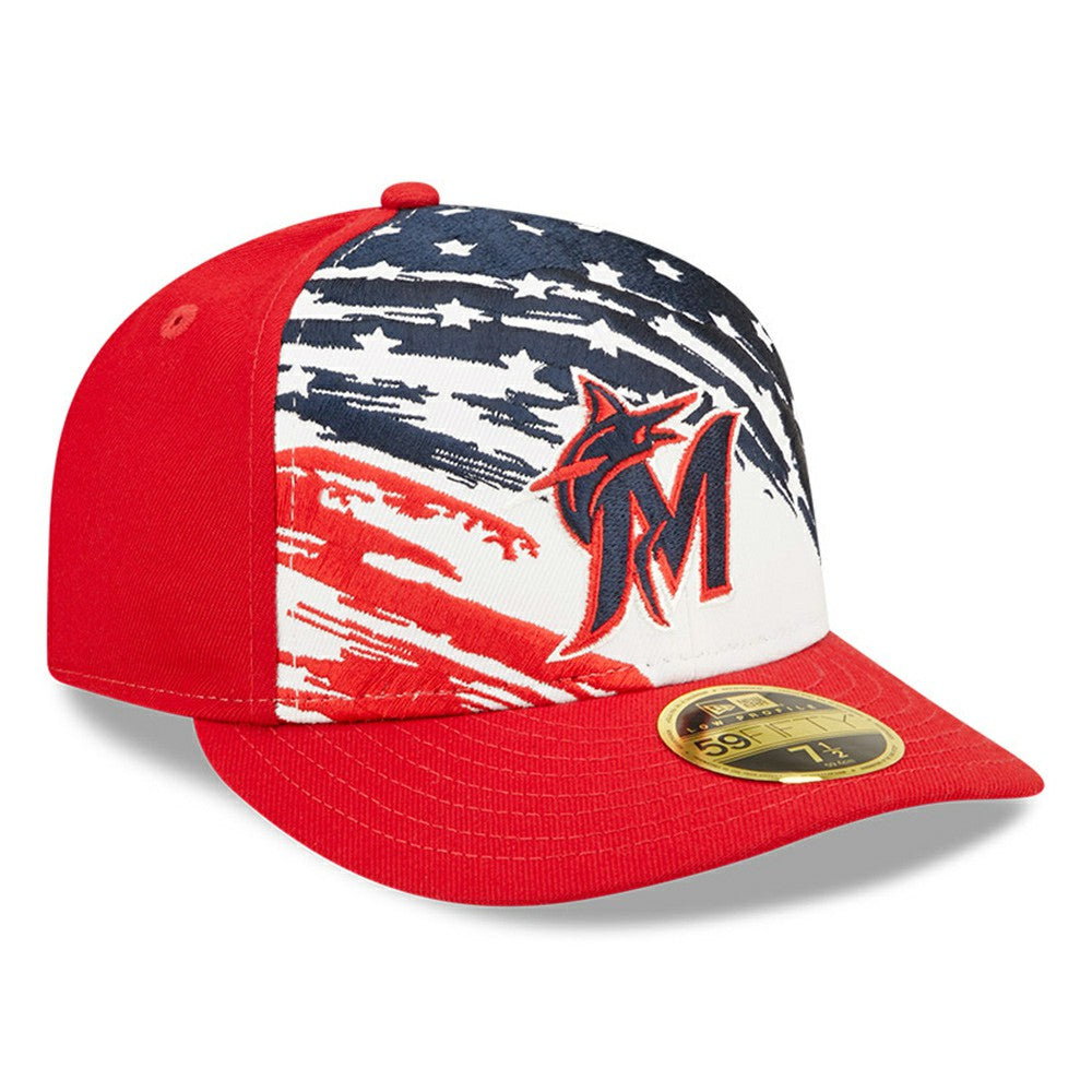 Miami Marlins New Era 2022 4th of July Low Profile 59FIFTY Fitted Hat | MLB Discount