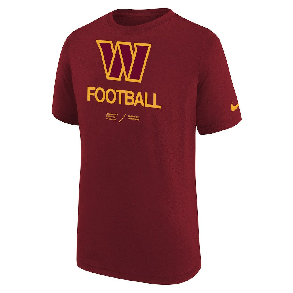 Washington Commanders Nike Youth Sideline Legend Performance T-Shirt