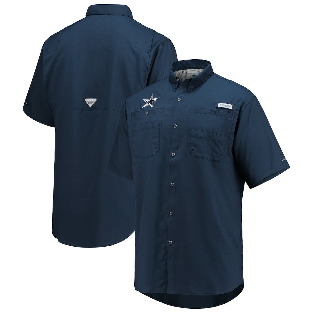 Dallas Cowboys Columbia Tamiami Omni-Shade Button-Down Short Sleeve Shirt