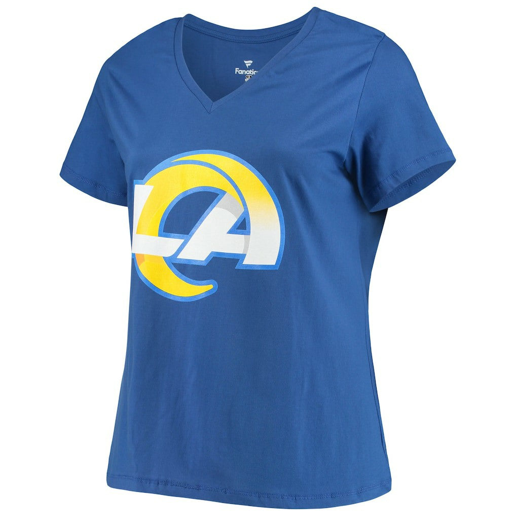 Los Angeles Rams Fanatics Matthew Stafford  Women's Plus Size Player Name & Number V-Neck T-Shirt