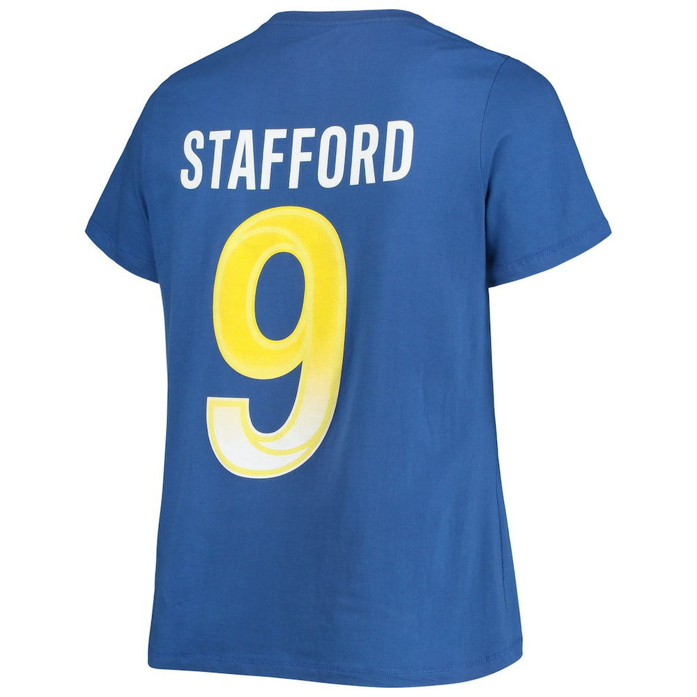 Los Angeles Rams Fanatics Matthew Stafford  Women's Plus Size Player Name & Number V-Neck T-Shirt