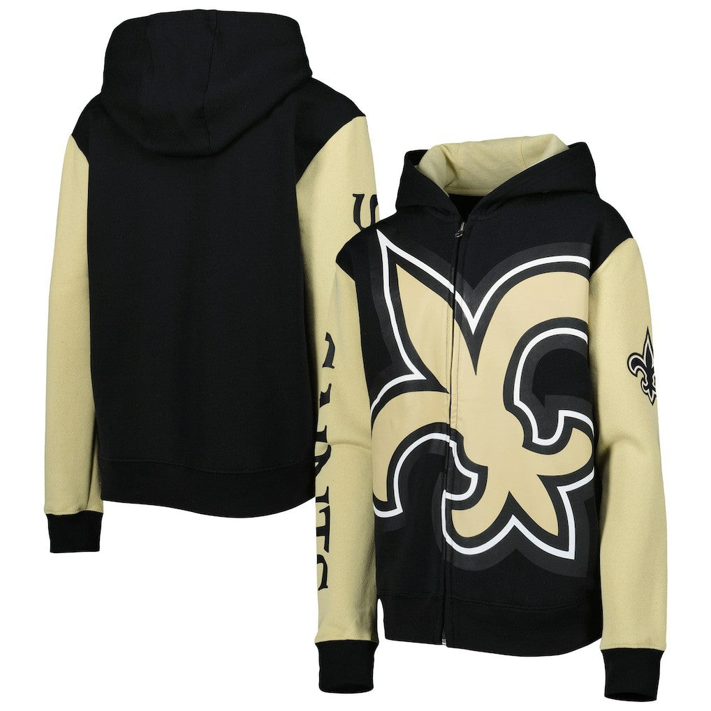 New Orleans Saints  Youth Poster Board Full-Zip Hoodie