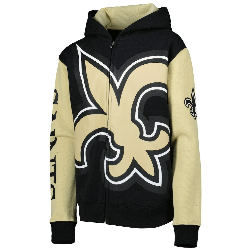 New Orleans Saints  Youth Poster Board Full-Zip Hoodie
