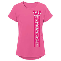 Washington Commanders  Girls Youth Logo Fair Catch Dolman T-Shirt