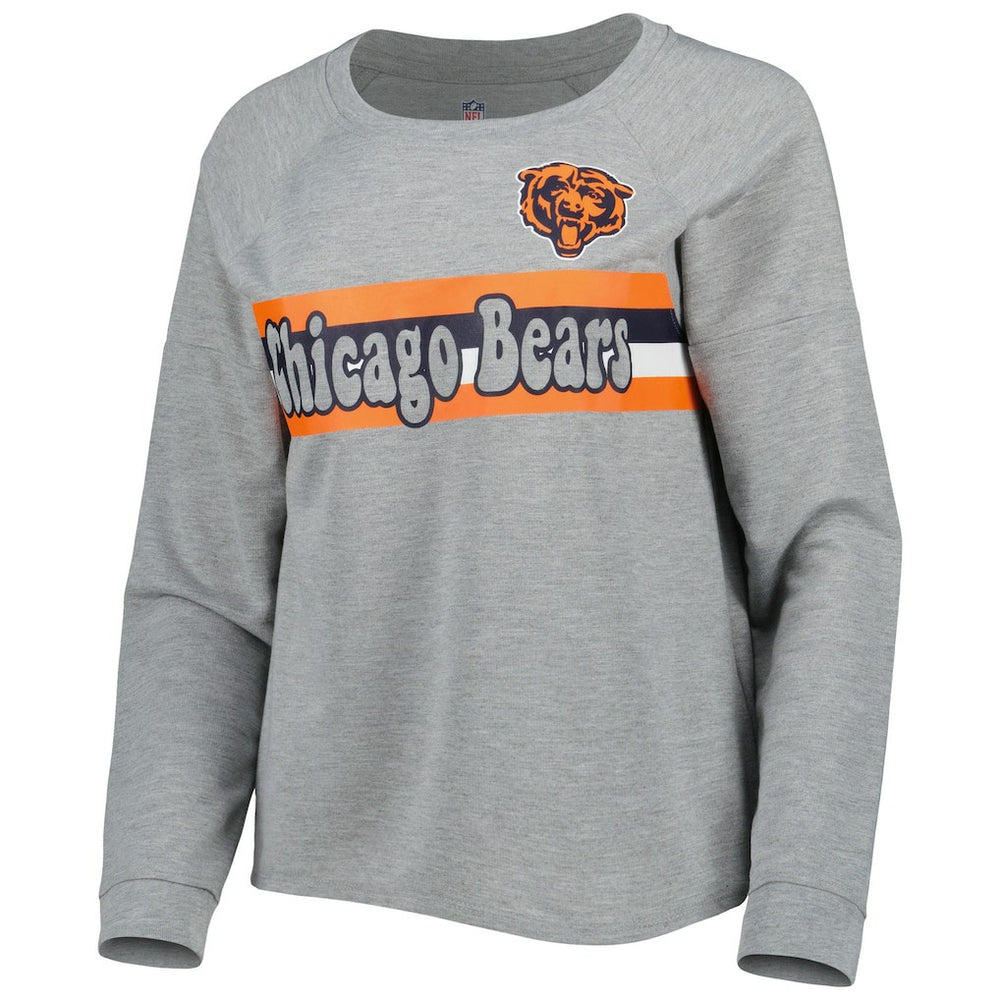 Chicago Bears  Juniors All Striped Up Raglan Long Sleeve T-Shirt