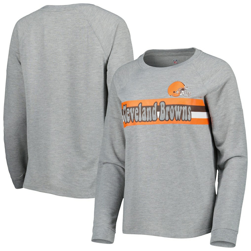 Cleveland Browns  Juniors All Striped Up Raglan Long Sleeve T-Shirt