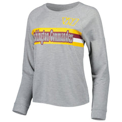 Washington Commanders  Juniors All Striped Up Raglan Long Sleeve T-Shirt