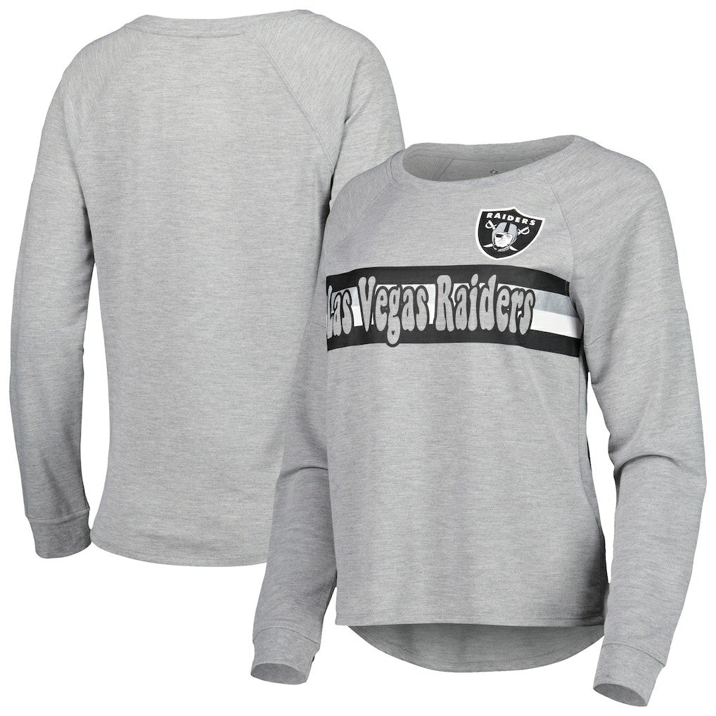 Las Vegas Raiders  Juniors All Striped Up Raglan Long Sleeve T-Shirt