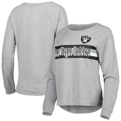 Las Vegas Raiders  Juniors All Striped Up Raglan Long Sleeve T-Shirt