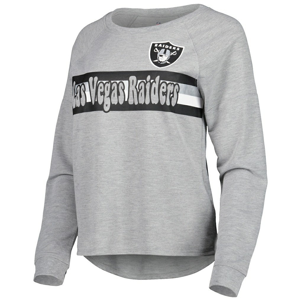 Las Vegas Raiders  Juniors All Striped Up Raglan Long Sleeve T-Shirt