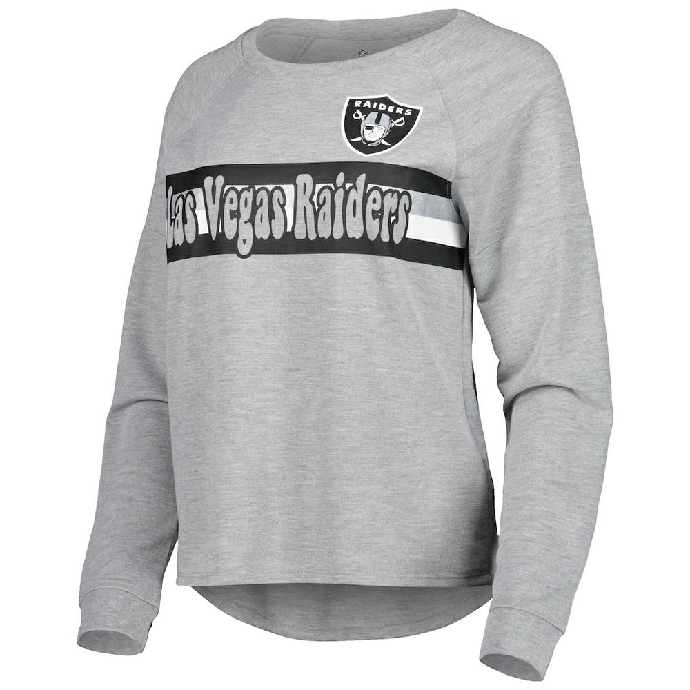 Las Vegas Raiders  Juniors All Striped Up Raglan Long Sleeve T-Shirt