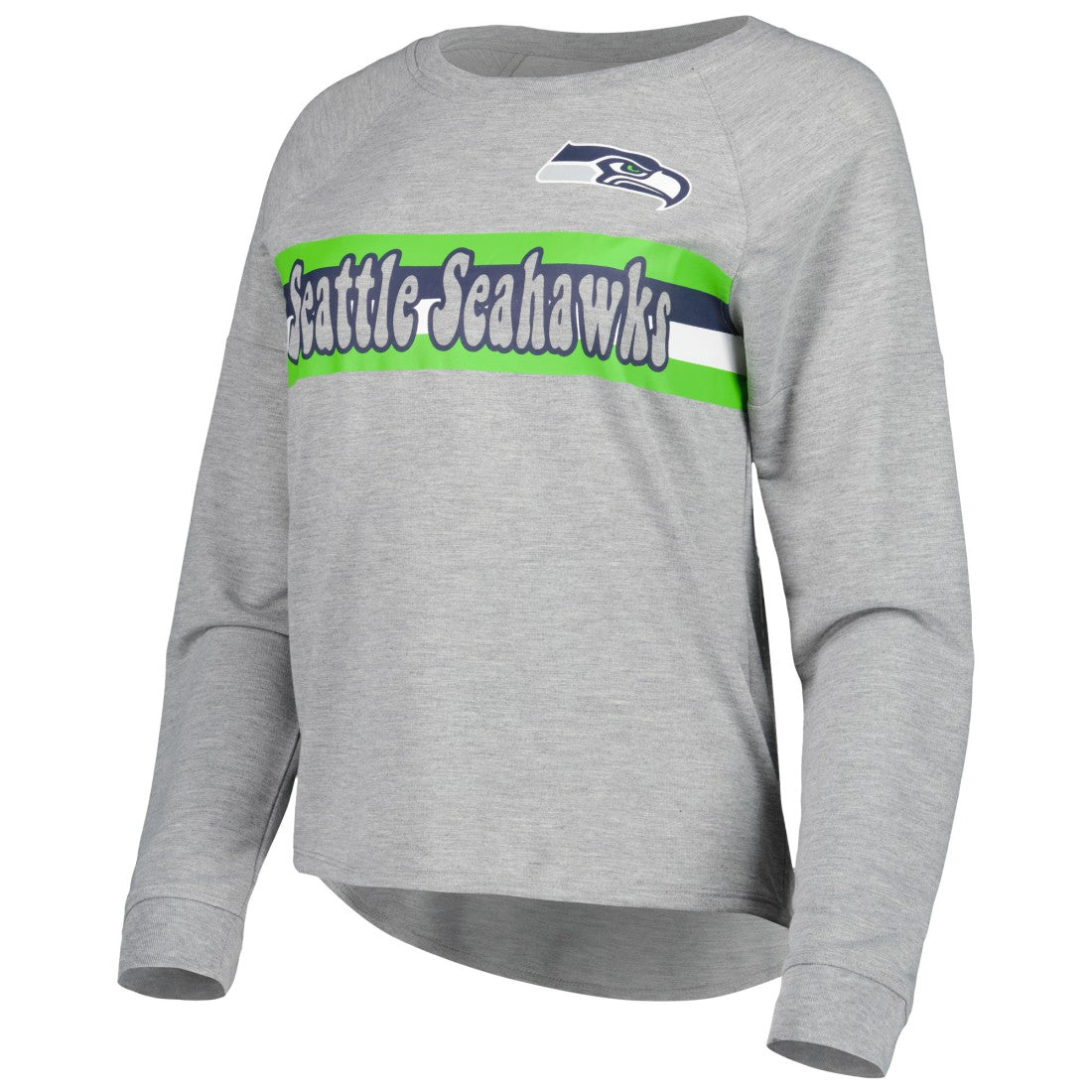 Seattle Seahawks  Juniors All Striped Up Raglan Long Sleeve T-Shirt