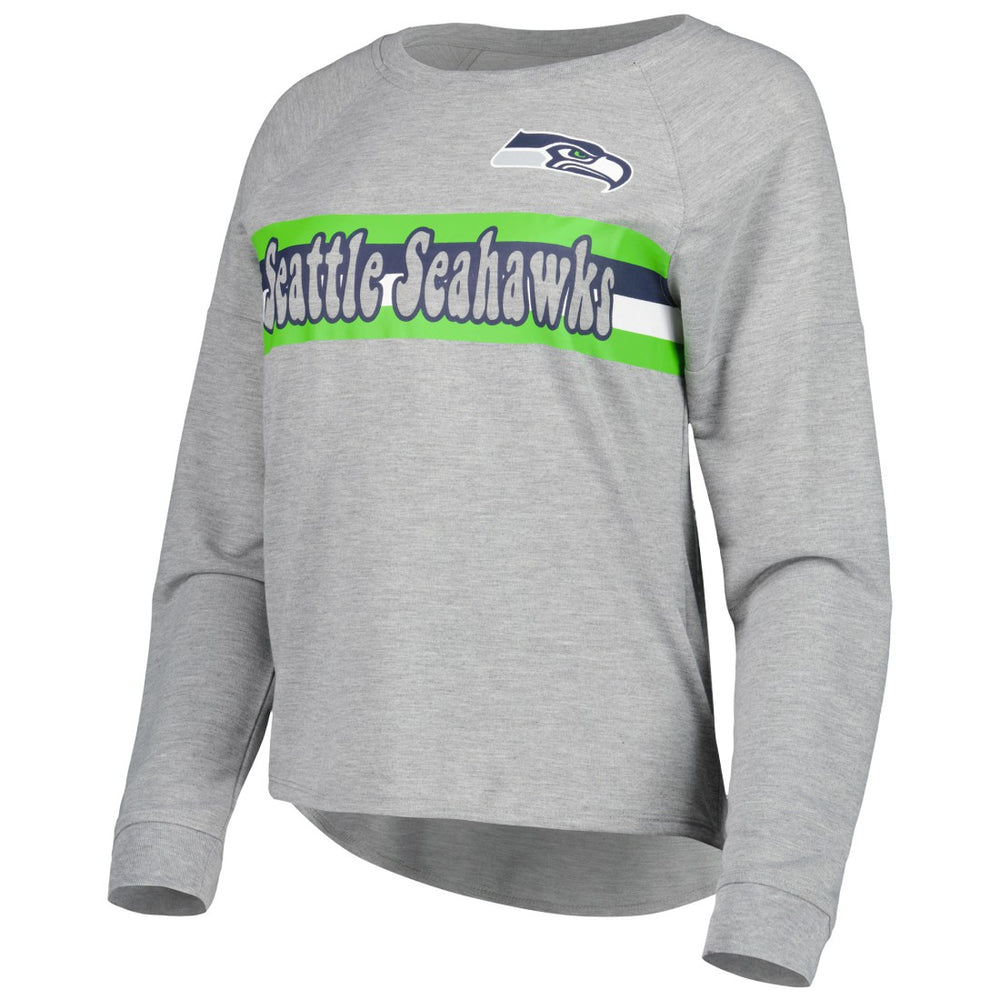 Seattle Seahawks  Juniors All Striped Up Raglan Long Sleeve T-Shirt