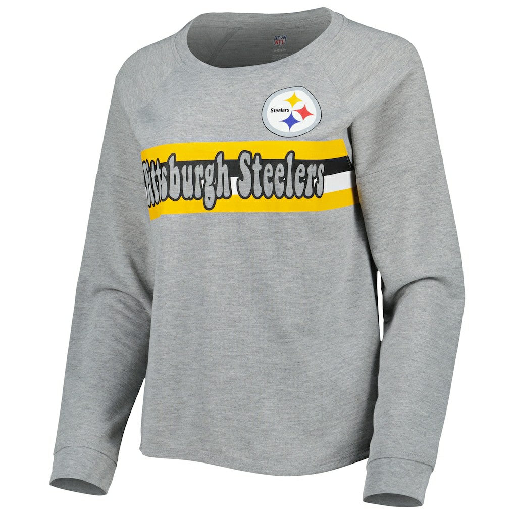 Pittsburgh Steelers  Juniors All Striped Up Raglan Long Sleeve T-Shirt